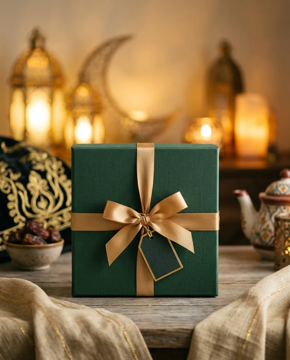 مثال حملة رمضان أو العيد لصورة منتج بالذكاء الاصطناعي