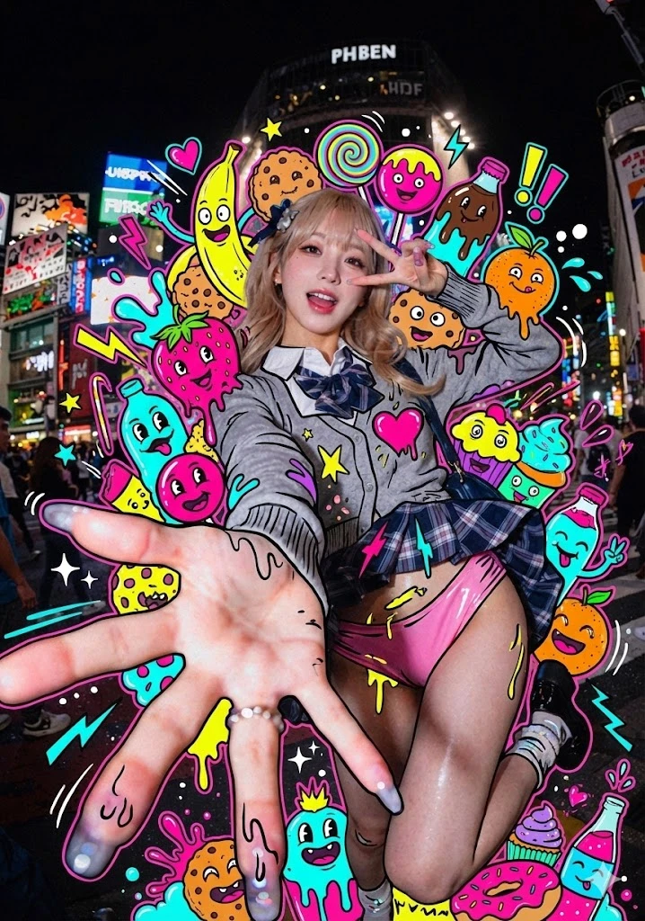 팝 스타일 스위트 몬스터 초상 예시 1