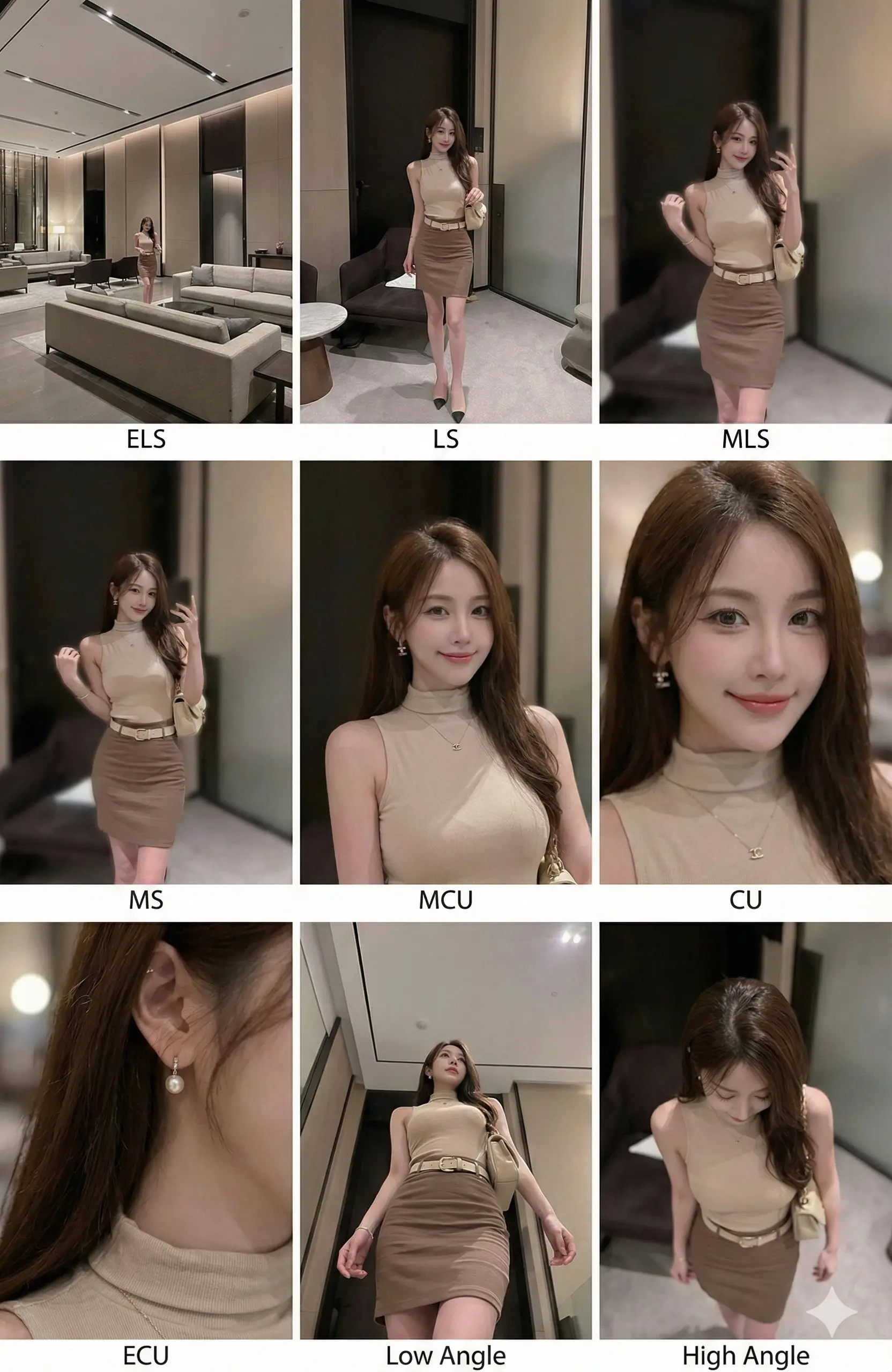 일관된 캐릭터를 유지한 AI 생성 영화식 스토리보드의 다른 예시